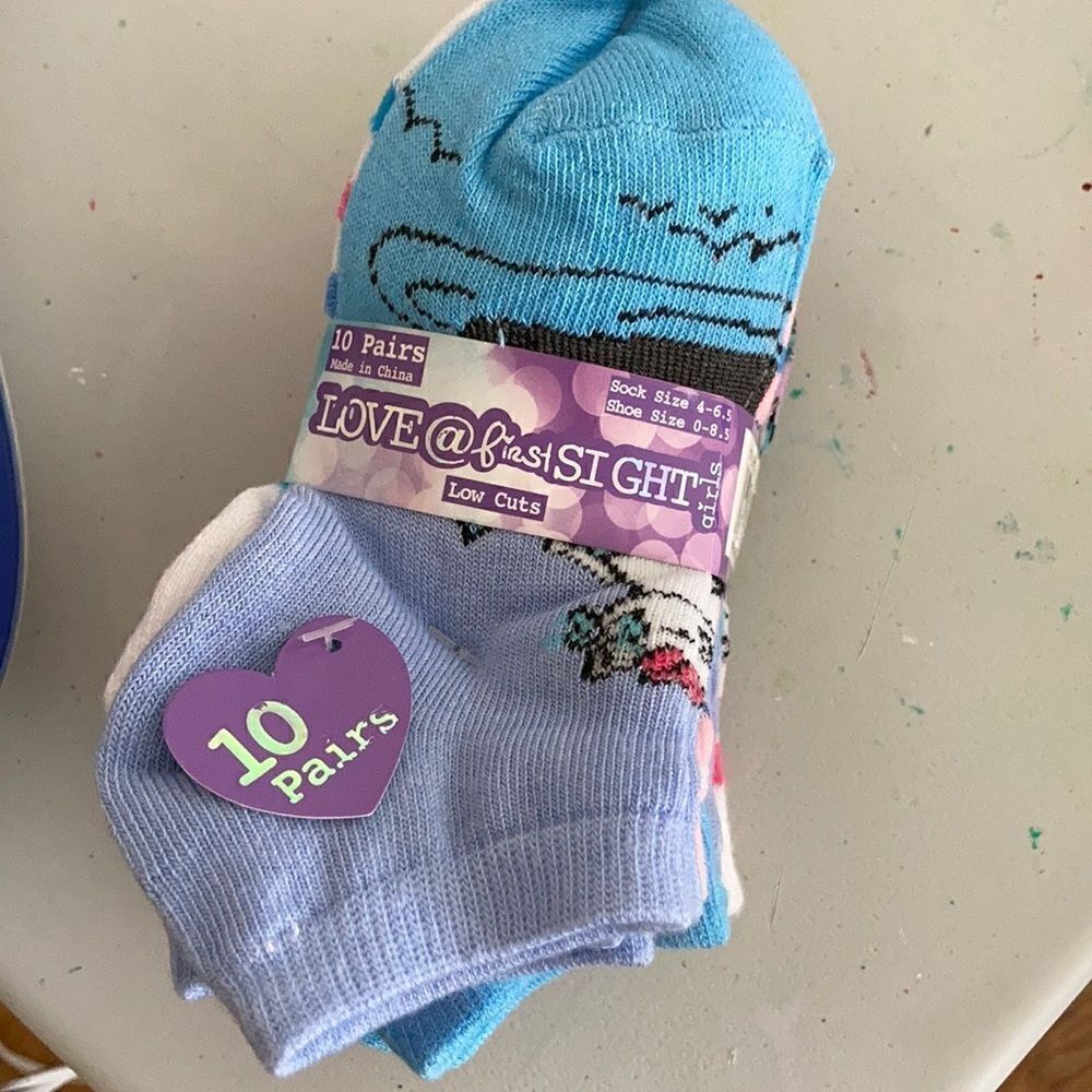Love @ First Sight Girls Socks 10 pairs - Picture 3 of 4
